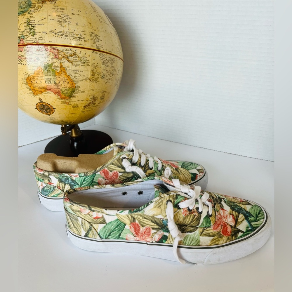 AMERICAN EAGLE OUTFITTERS Top Sider Sneakers Tropical Floral Hibiscus Canvas - Picture 16 of 16